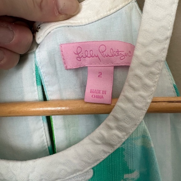 Size 2 Lilly Pulitzer First Impression Pearl Shift Dress Poolside Blue - Picture 2 of 5